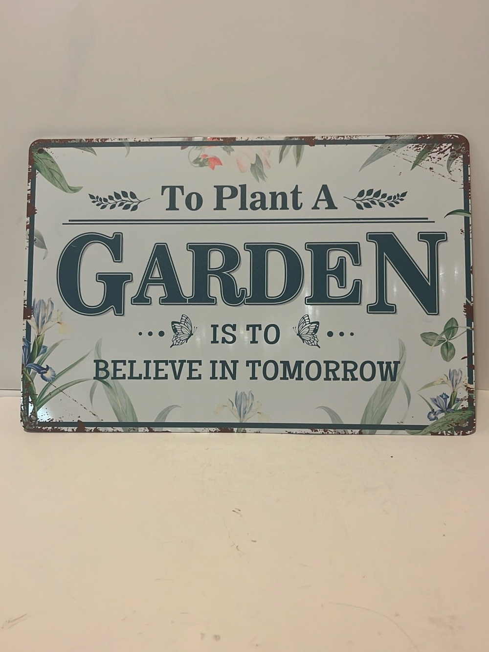 12x8” aluminum Garden sign of inspiration new no tags